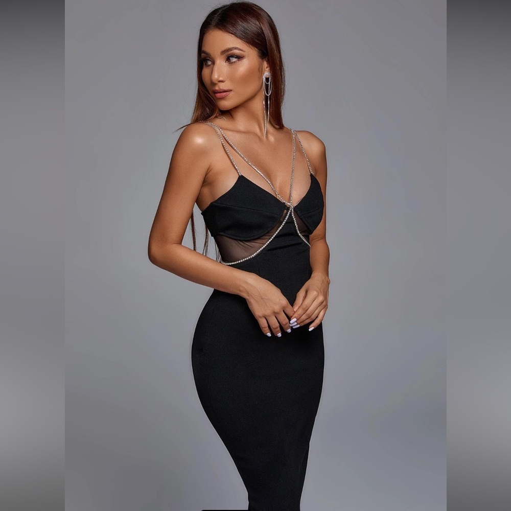 Sagia Diamond Maxi Bandage Dress